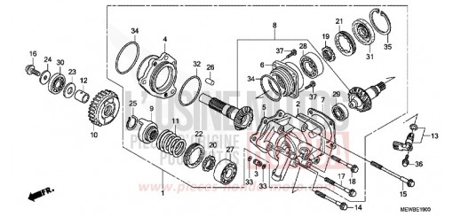 SIDE GEAR CASE NT700VAB de 2011